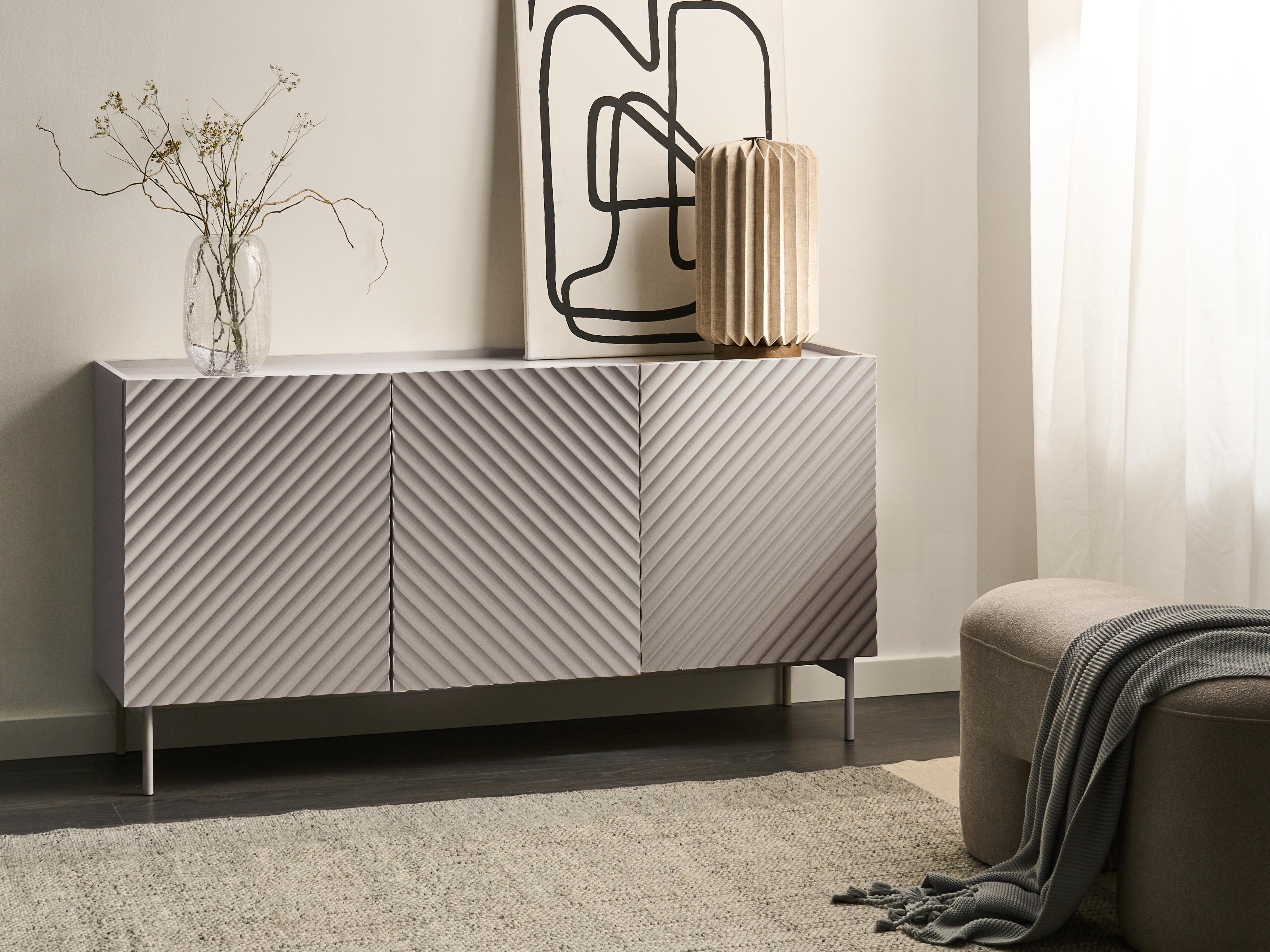 Dressoir met 3 deuren YARAKA Lichtbeige