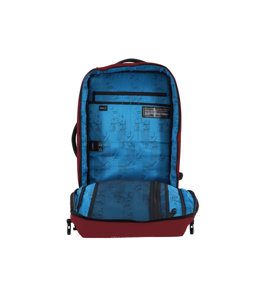 Mochila National Geographic Geo Ocean Vermelha - 36 x 18 x 55 cm -
