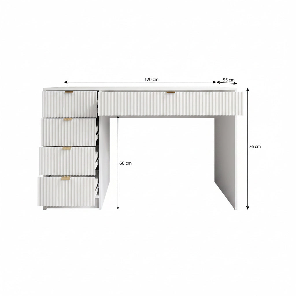 Tavares - Bureau - Wit - 120x55 cm