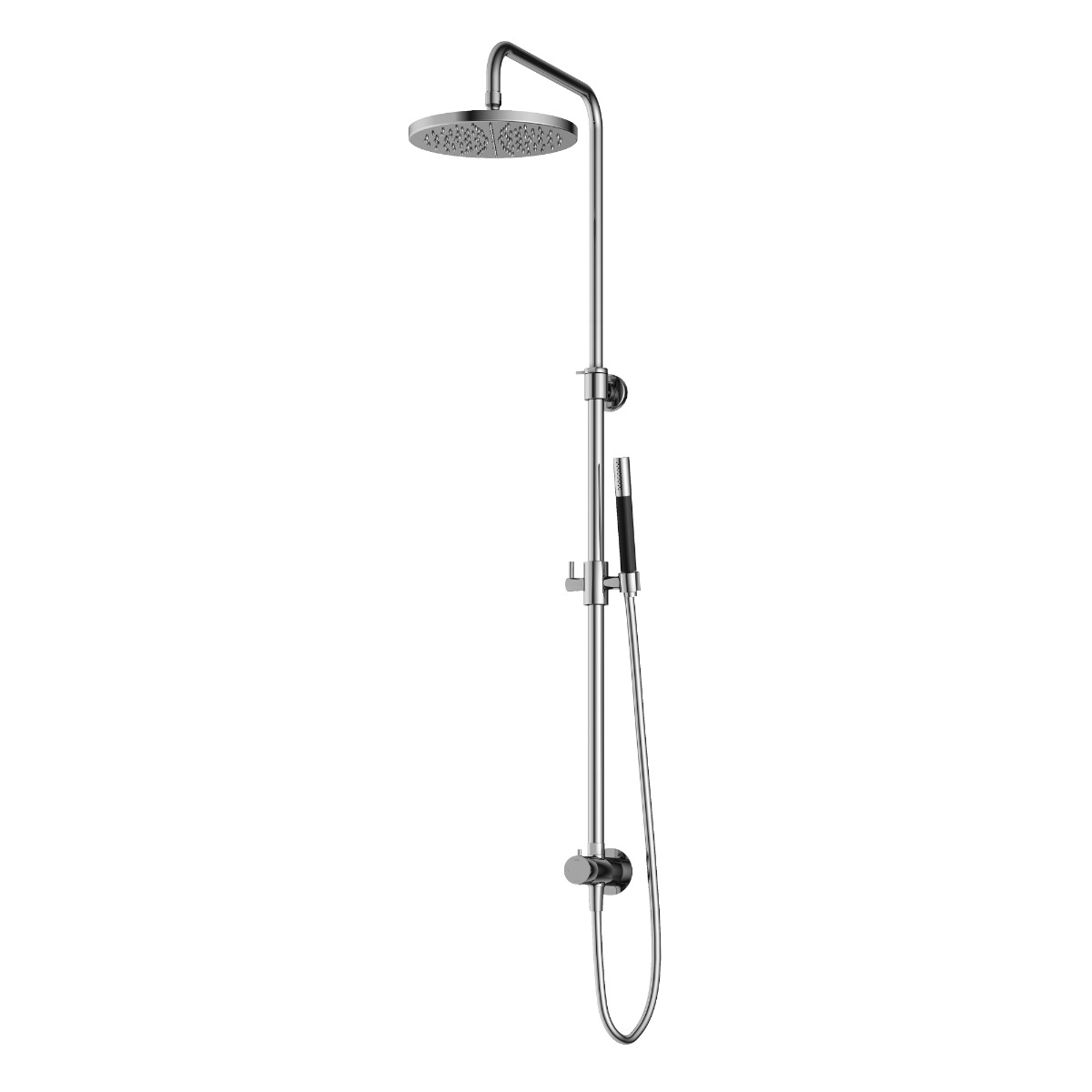 Hotbath Cobber M438 stortdouche met staafhanddouche en 30cm hoofddouche wit mat