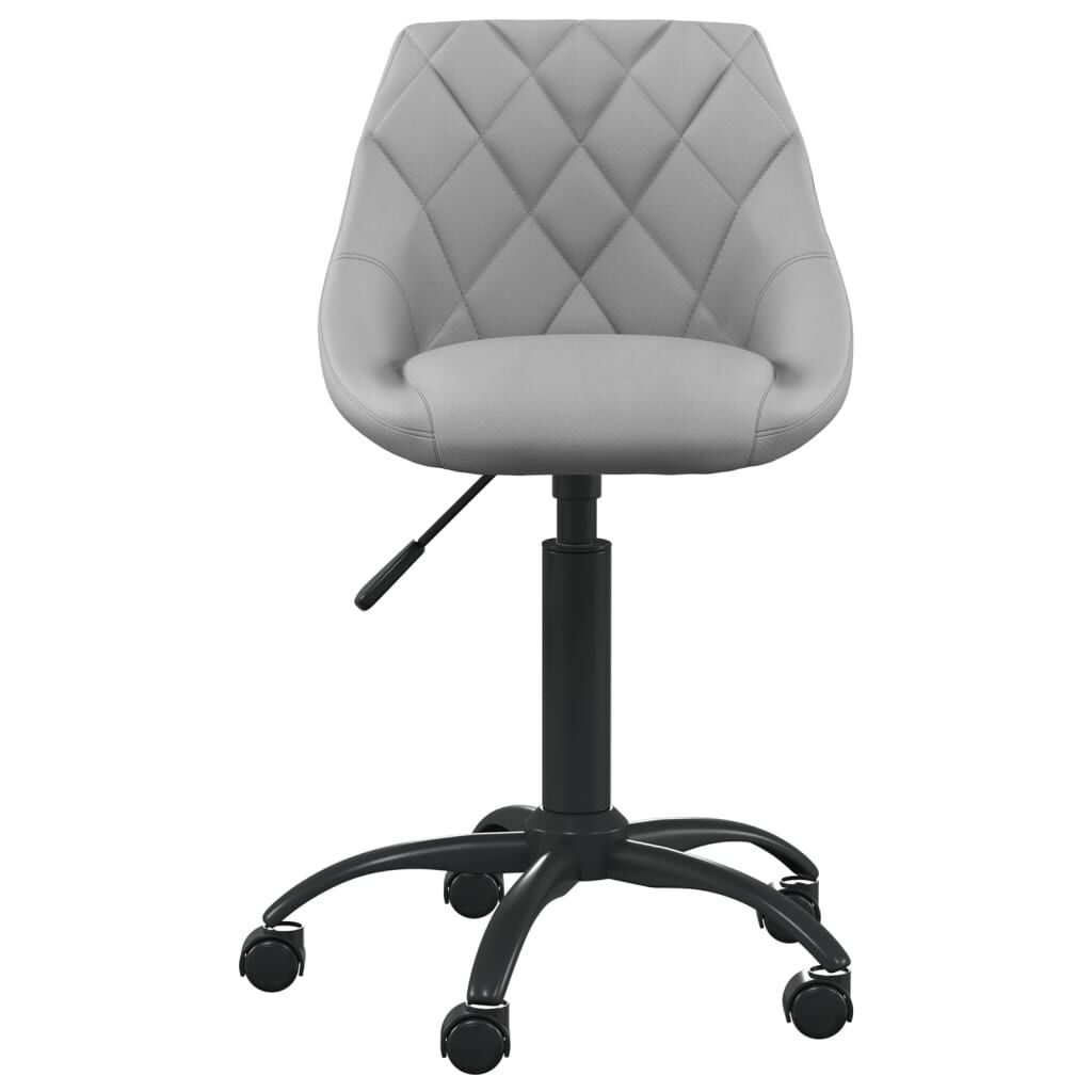 vidaXL Bureaustoel, lichtgrijs, bekleed met fluweel
