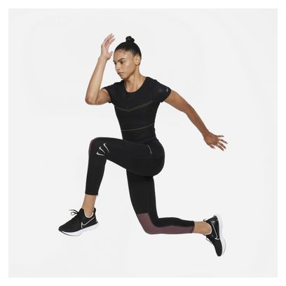 Collant 3/4 Femme Nike Dri-Fit Run Division Epic Luxe Noir Rouge