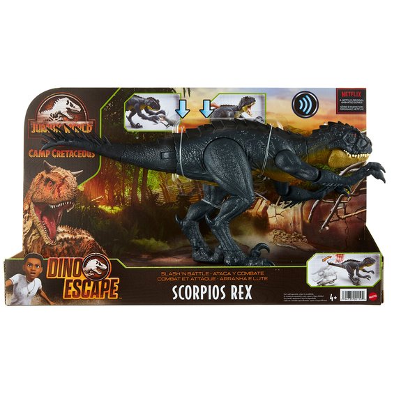 Jurassic World - Scorpios Rex attaques et son - Figurine dinosaure