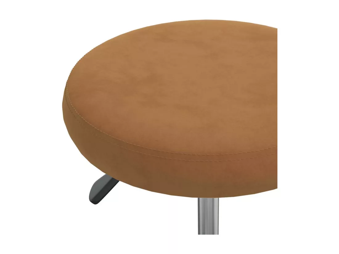 Chaise de bureau pivotante marron velours