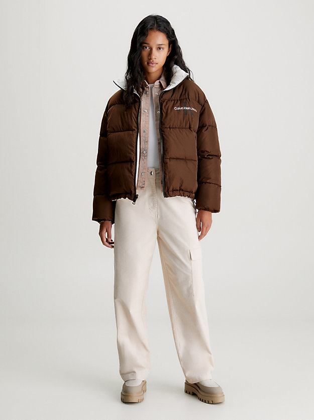 Jaqueta acolchoada reversível estilo anos 90