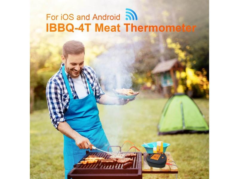 Inkbird Fleischthermometer IBBQ-4T WiFi Drahtloses, App-kompatibles Fleischthermometer