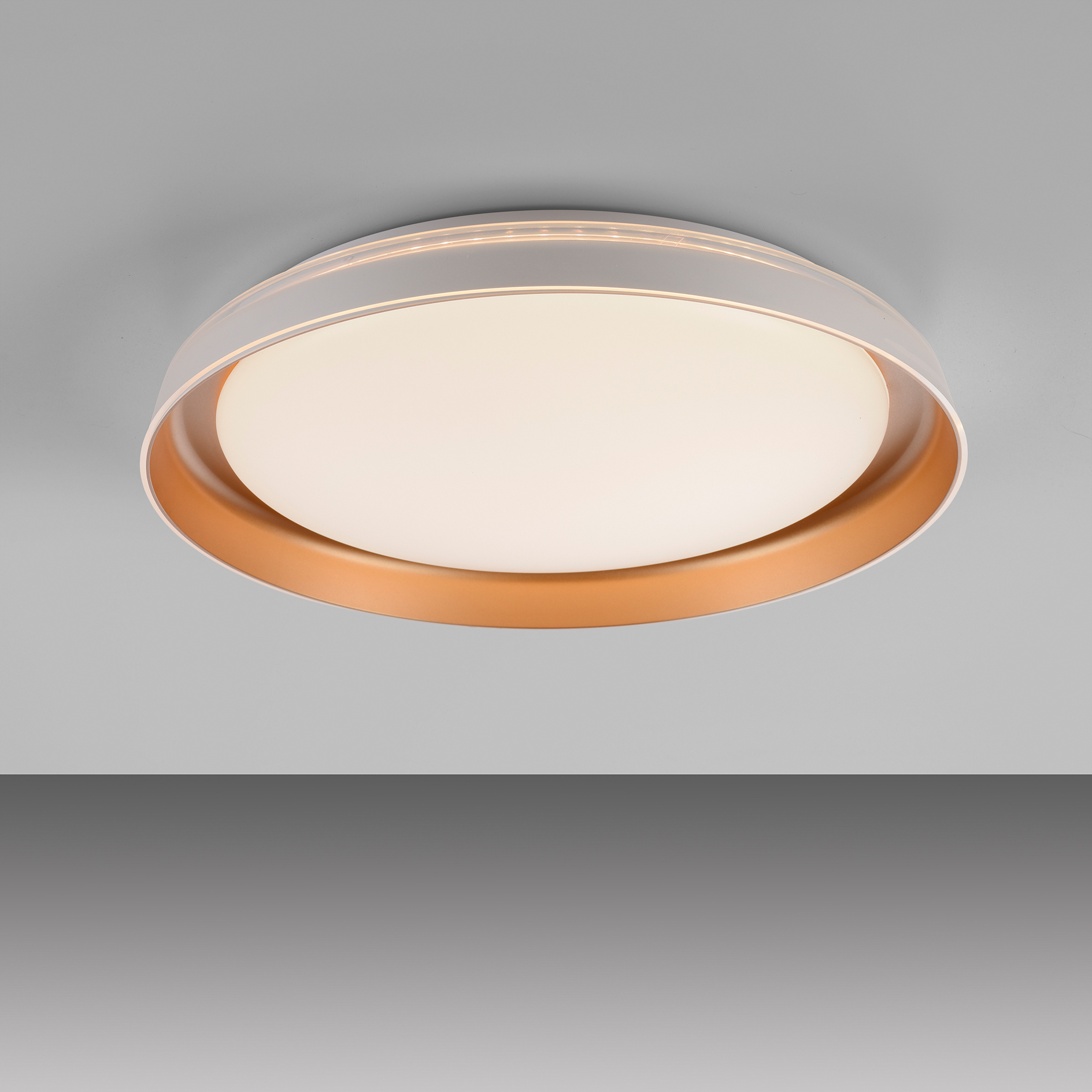 LED-Deckenleuchte - messingfarben matt - dimmbar