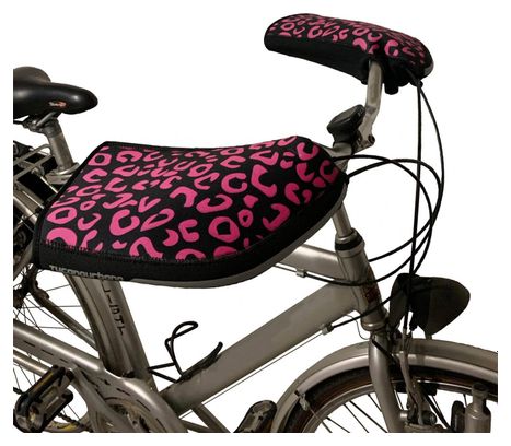 Manchons Pour Guidon Tucano Urbano City Leopard / Noir / Rose