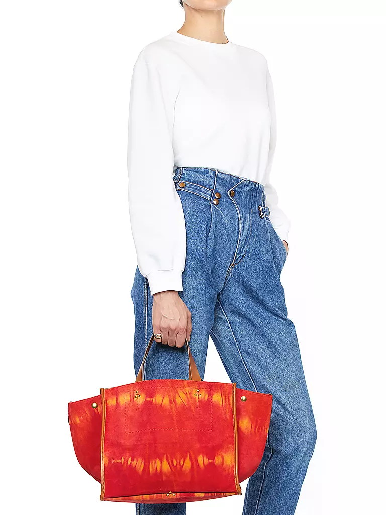 JEROME DREYFUSS Ledertasche - Shopper LEON Medium orange