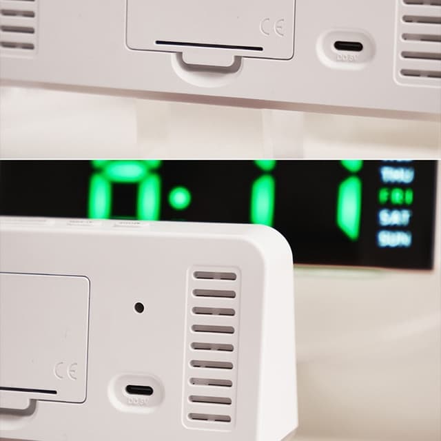 LED-ur Digitalt vækkeur Stort display Dato Temperatur vækkeur