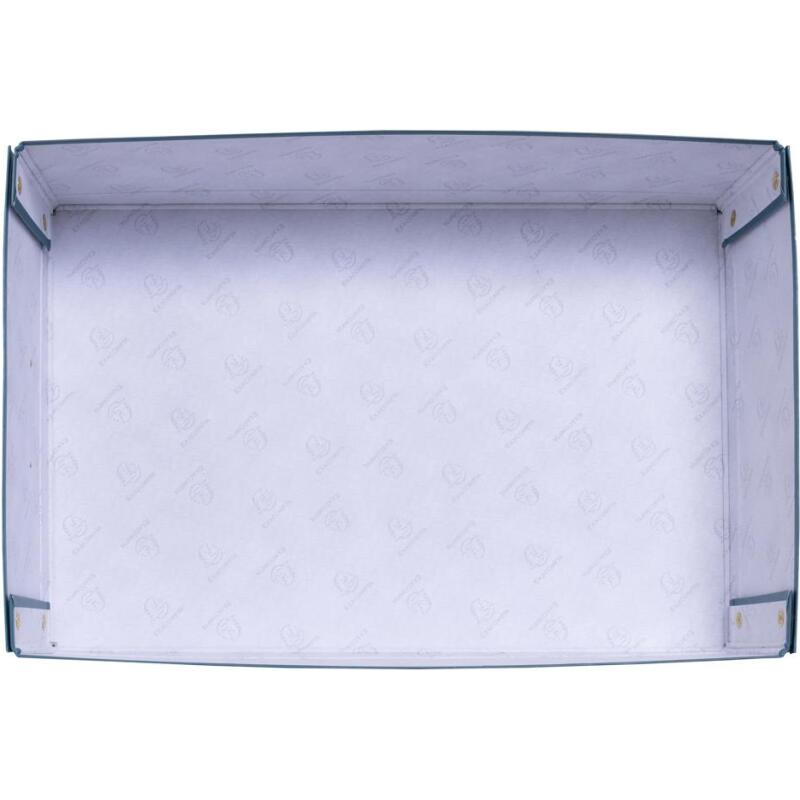 Boîte de rangement à plat carton 33x50x16cm Néo Déco - Bleu canard