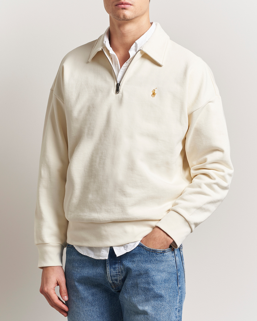 Polo Ralph Lauren Loopback Terry Half-Zip Clubhouse Cream