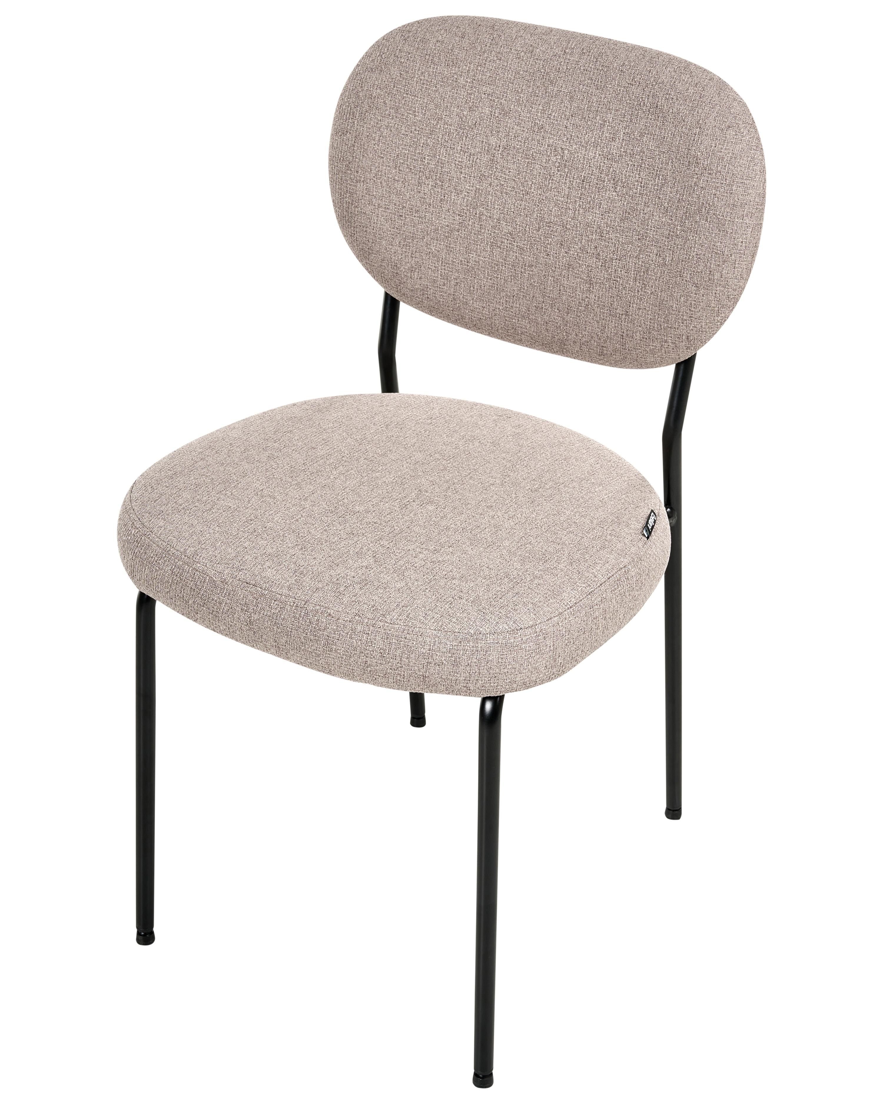 Set van 2 eetkamerstoelen LOLETA Stof Lichtbruin