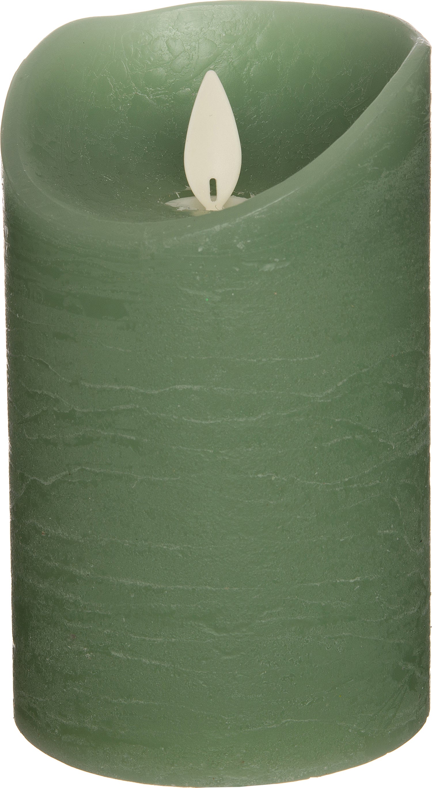 Anna's Collection LED stompkaars met timer groen D 7,5 H 12,5 cm