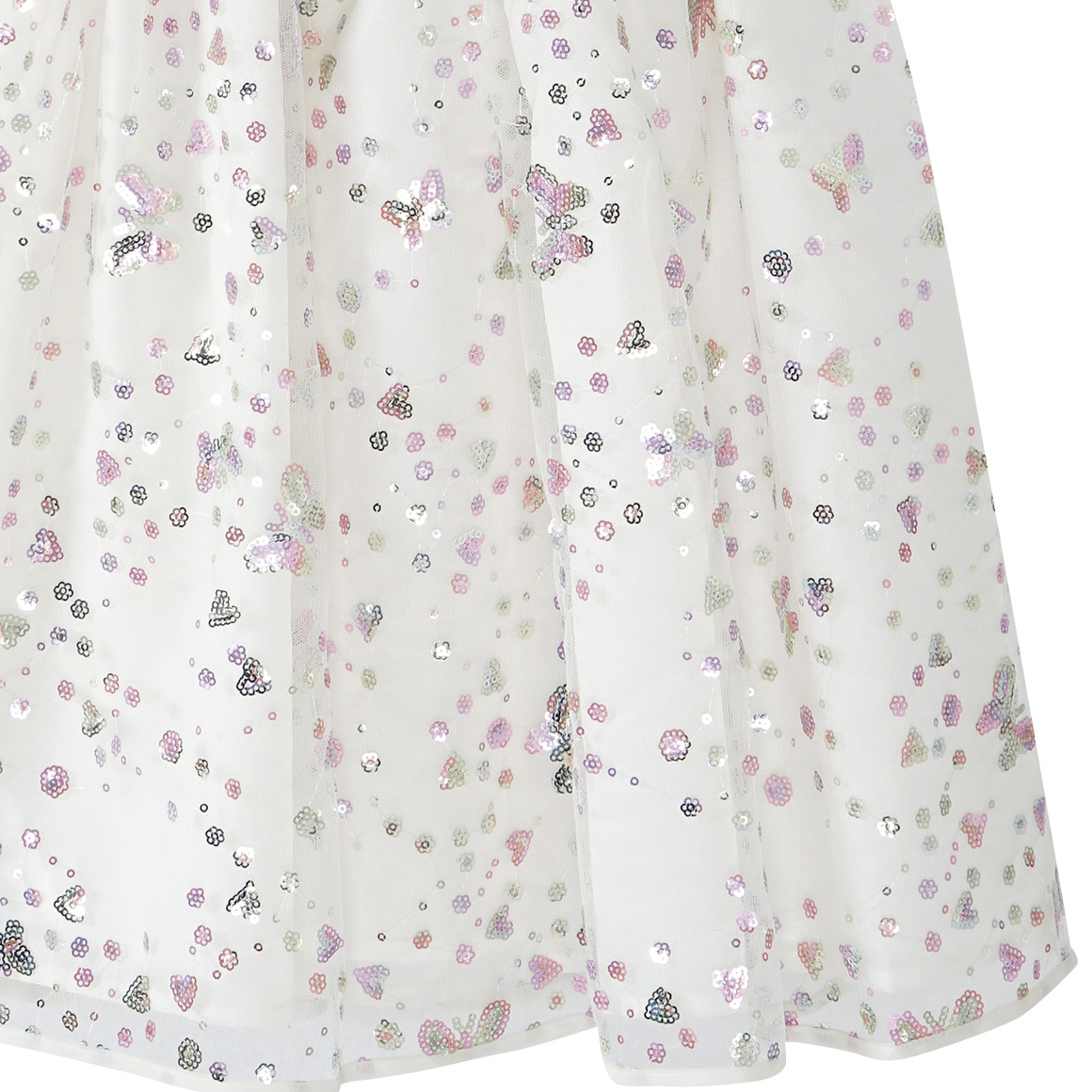 Topolino Festliches Mädchen Kleid mit Zierschleife cremeweiss