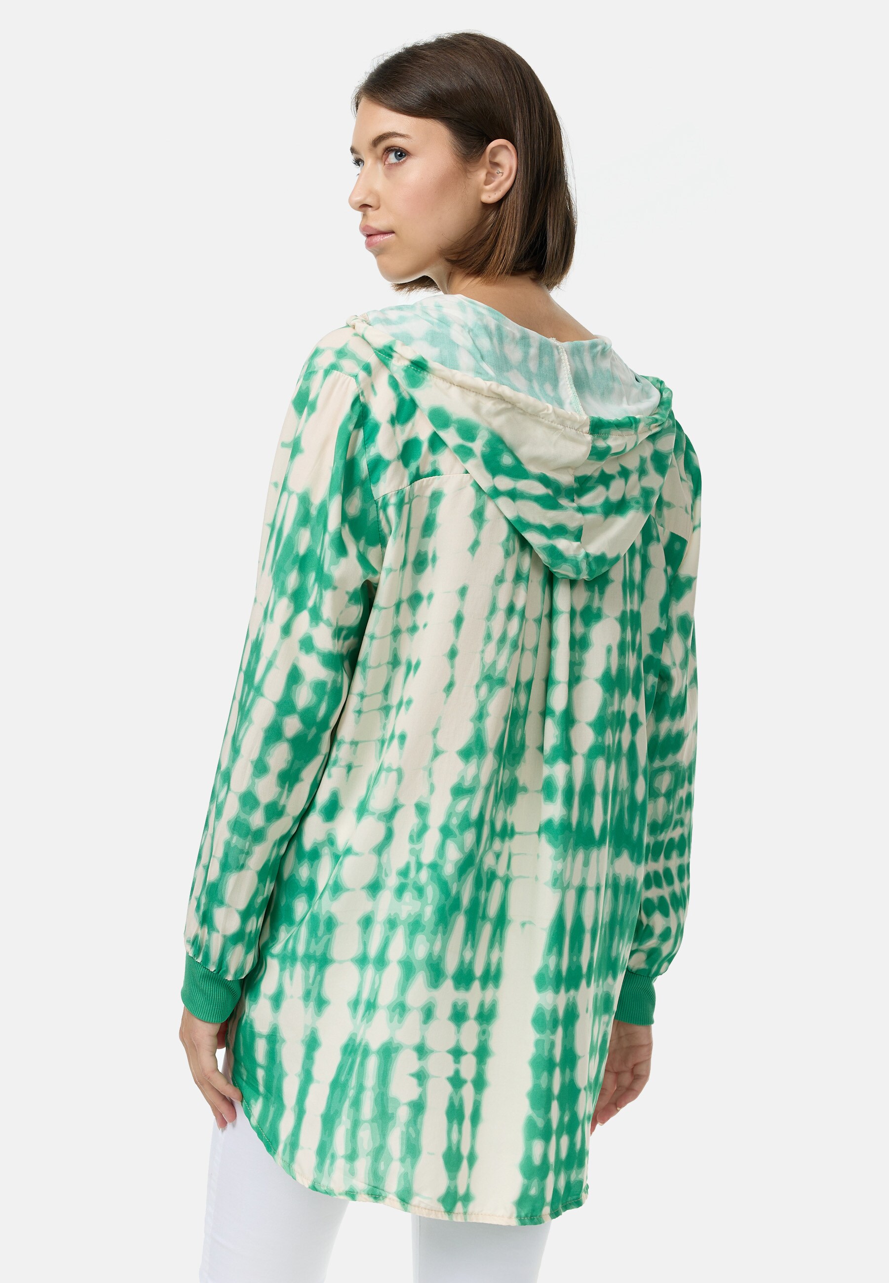 PM SELECTED Damen Freche Batik Hoodie Bluse mit Kapuze in Einheitsgröße PM63