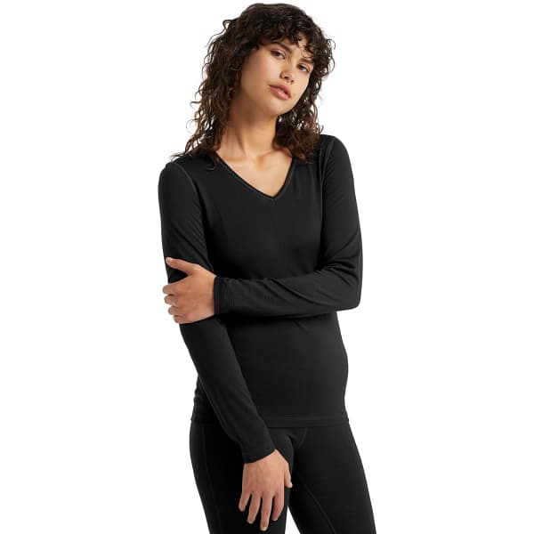 T-shirt thermique ICEBREAKER W 200 OASIS LS V BLACK