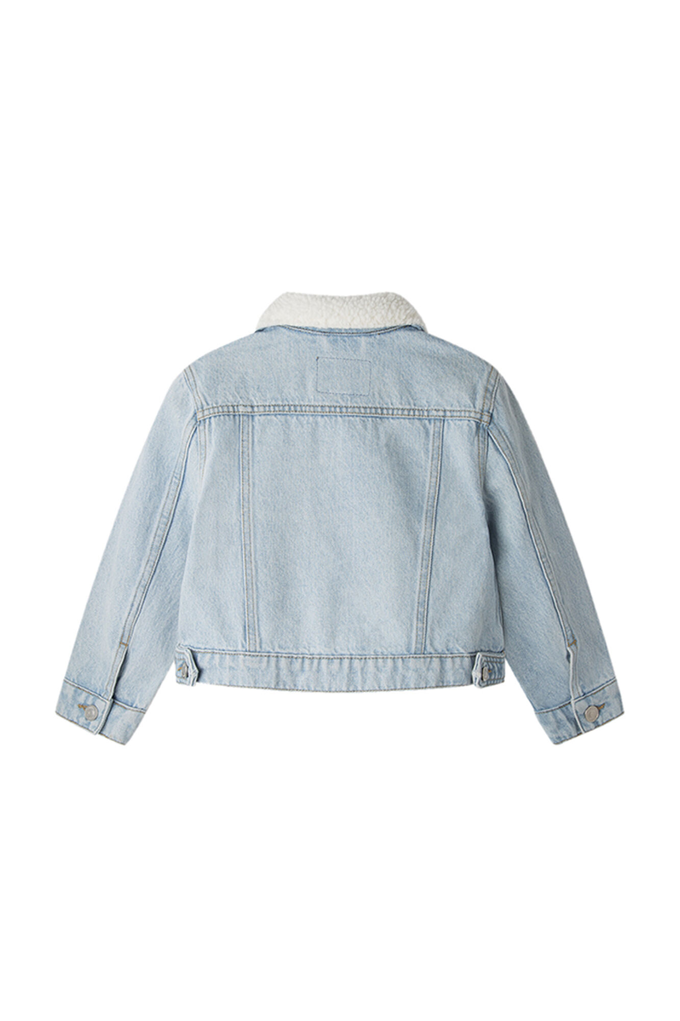 Jaqueta jeans feminina com forro de pele de carneiro