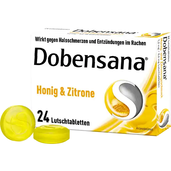 Dobensana Honig und Zitronengeschmack 1,2 mg / 0,6 mg Lutschtabletten