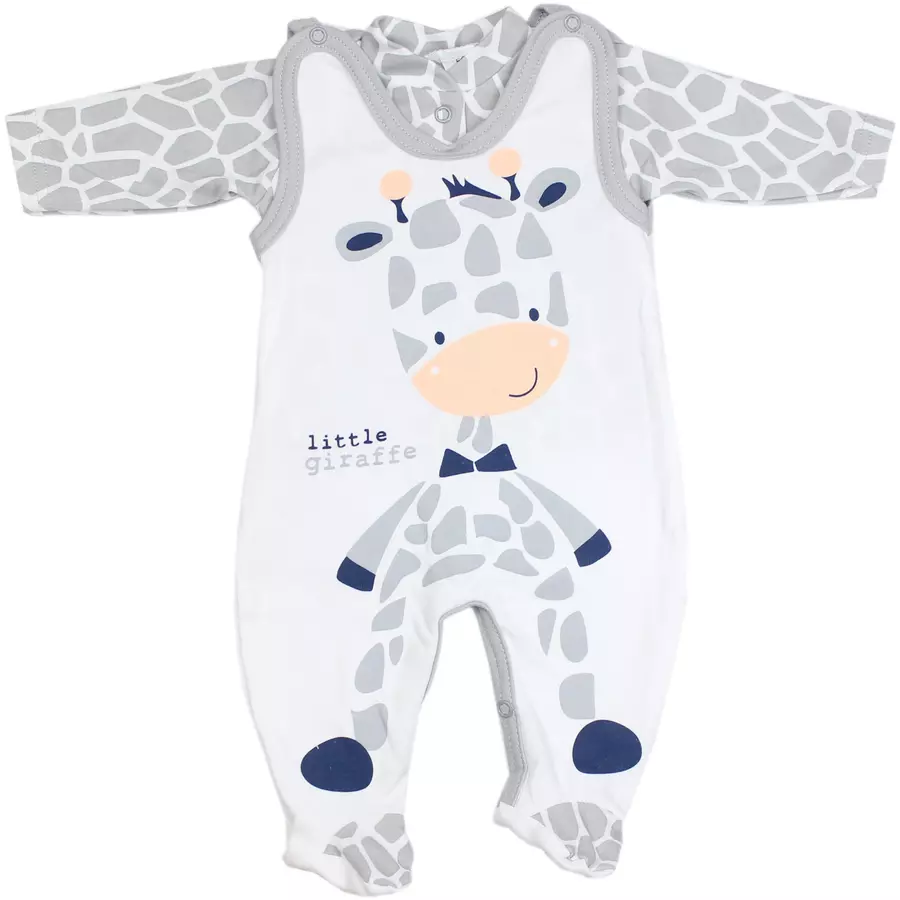 TupTam Baby Unisex Strampler-Set mit Aufdruck Spruch 2-tlg weiß-kombi