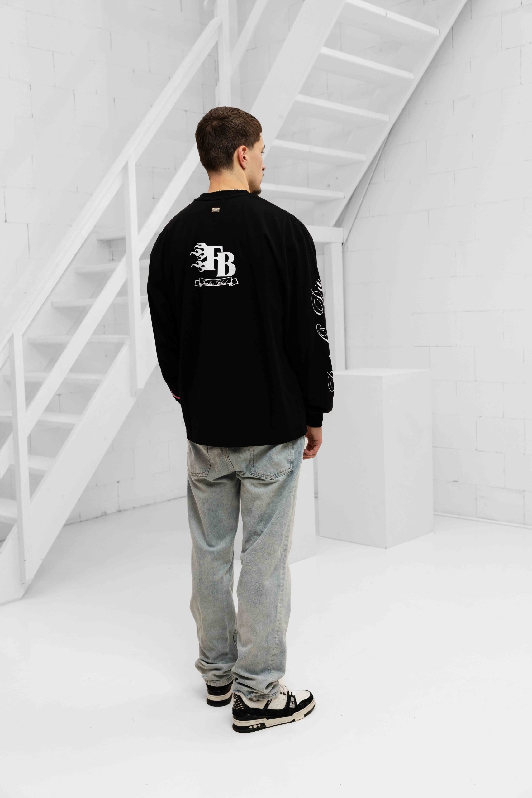 Fearless Blood Gino Longsleeve Shirt Heren Zwart