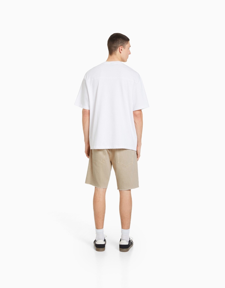Bermuda jeans rasgada