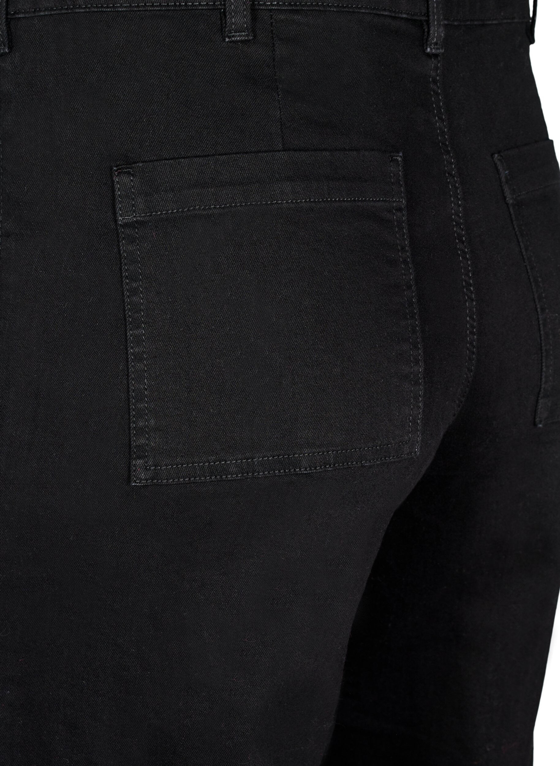 Højtaljede jeans med vide ben