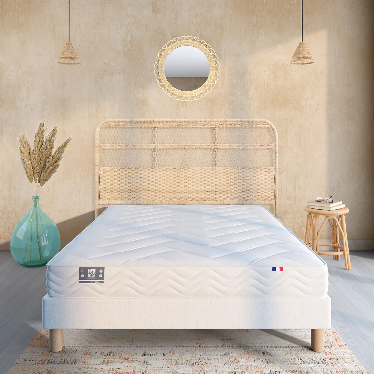 LA REDOUTE INTERIEURS<br>Colchão Origine, látex vegetal, firme, 5 zonas