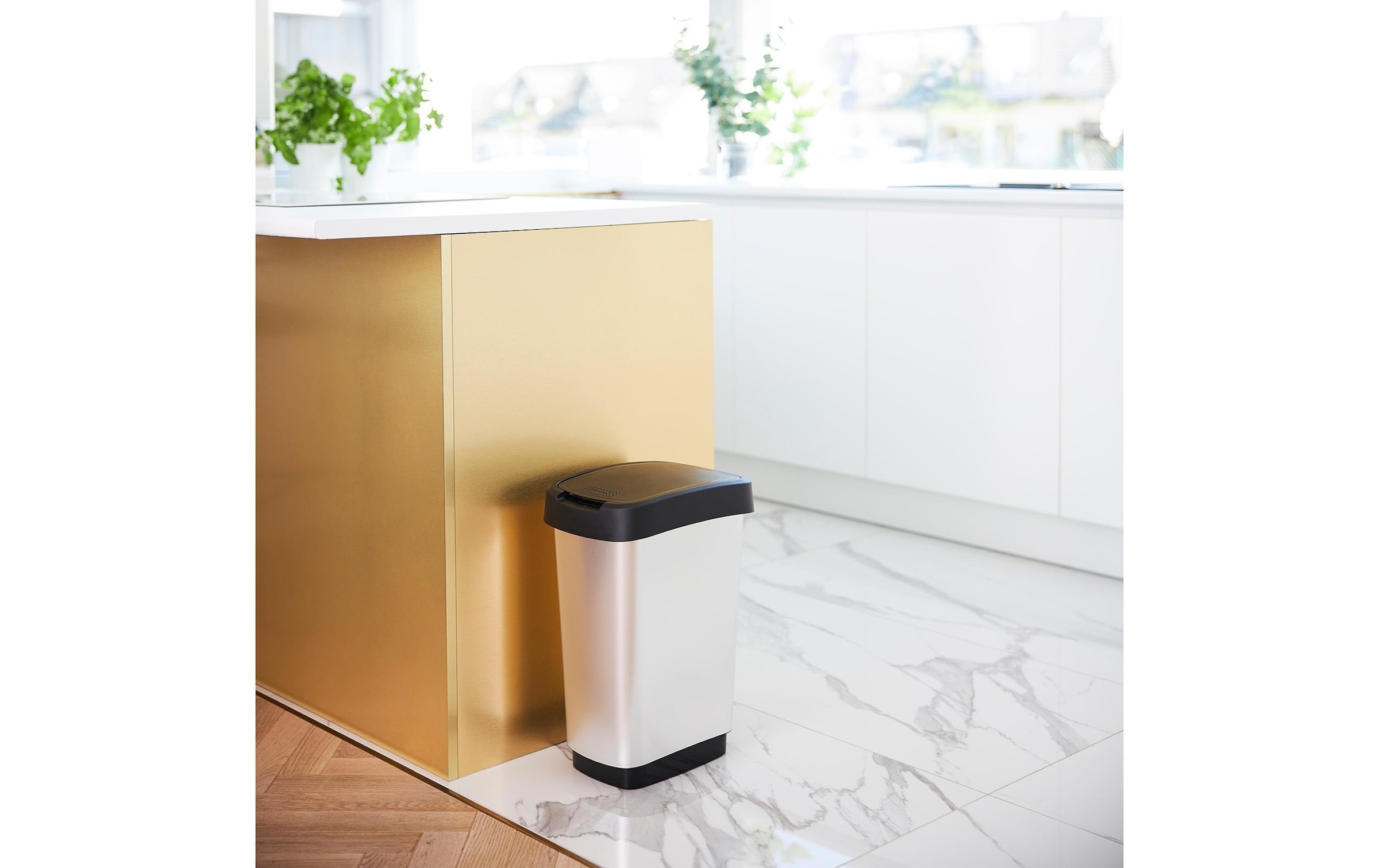 ROTHO Mülleimer »Art Twist silber metallic« 1 Behälter
