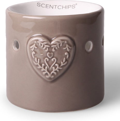 ScentChips brander hart 9x9cm taupe