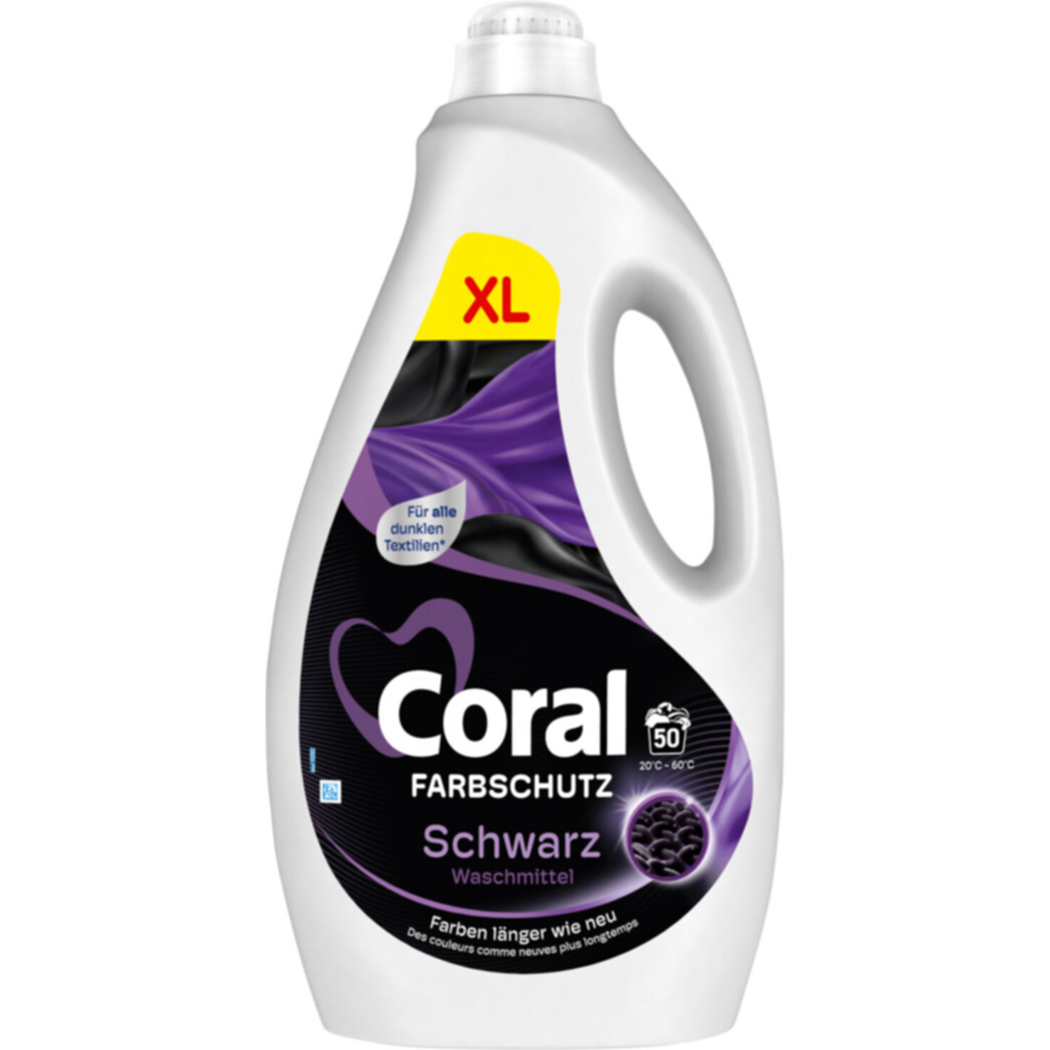 Coral Flüssig-Waschmittel Schwarz 50 Waschgänge