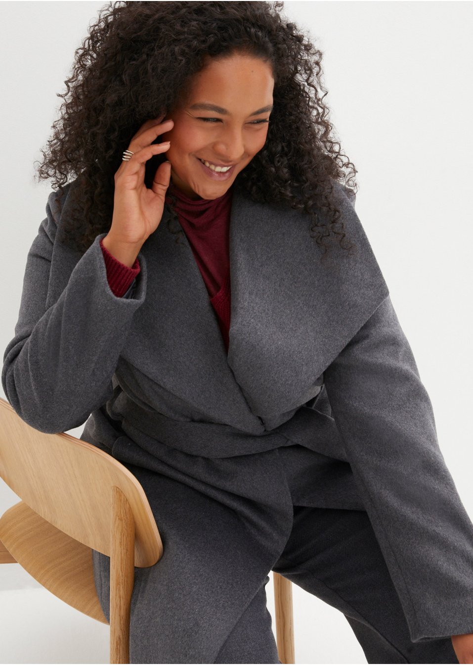 Manteau en laine mélangée