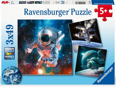 Ravensburger Puslespill Space Adventure 3x49 Brikker