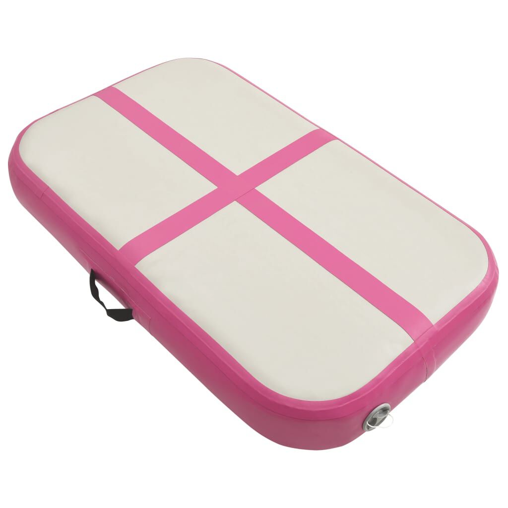 vidaXL Gymnastiekmat met pomp, 60x100x10 cm, PVC, roze