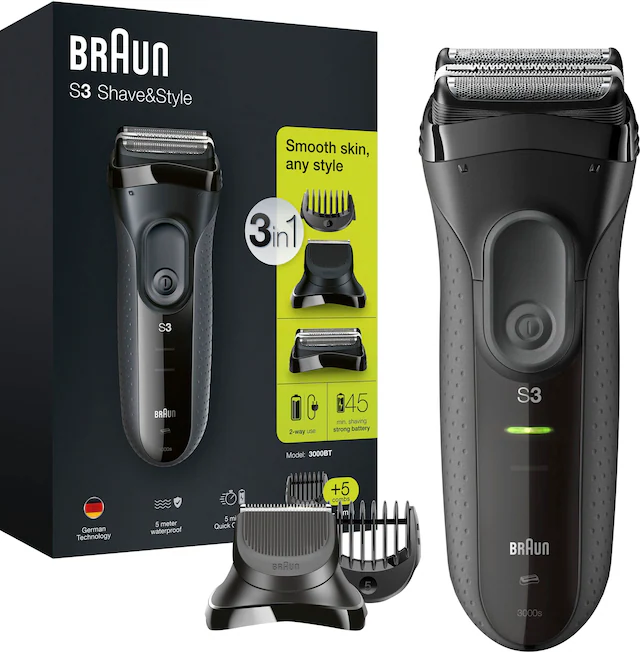 Braun Elektrorasierer »Series 3 Shave&Style 3000BT« Wet&Dry