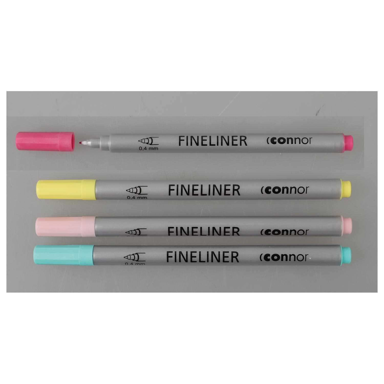 Connor Fineliner pastell Strichstärke 0,4 mm 4er