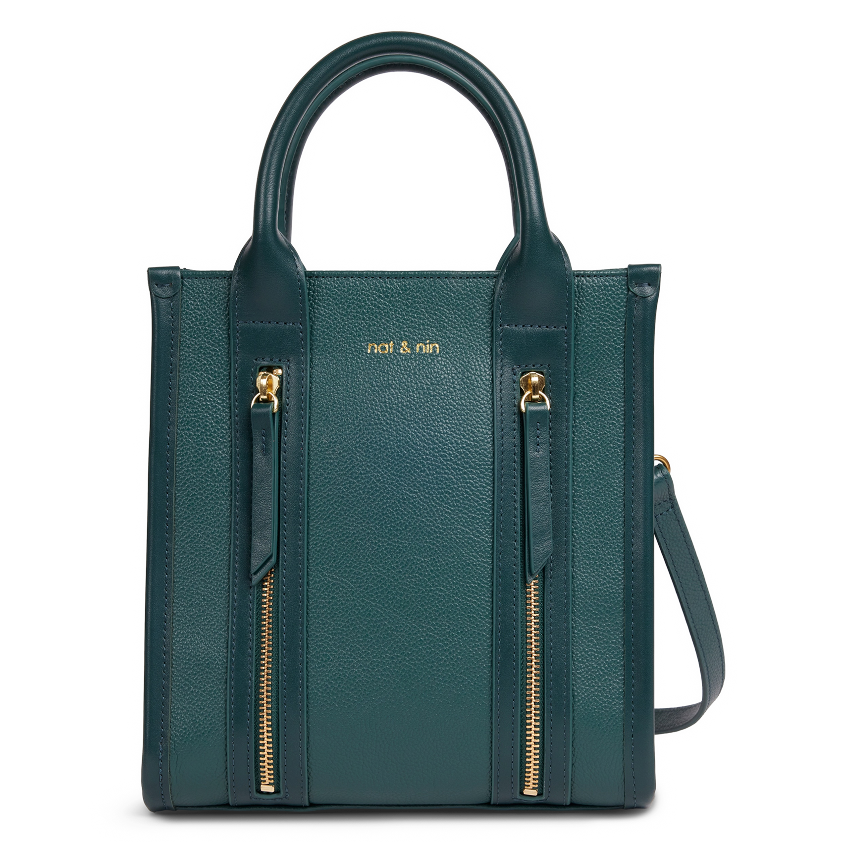 MINI OPERA - Mini cabas zippé en cuir| Vert