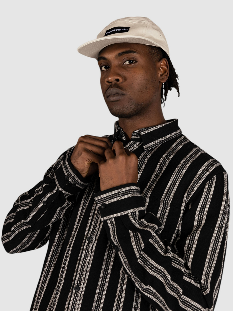 Anerkjendt Akleif Structure Shirt caviar