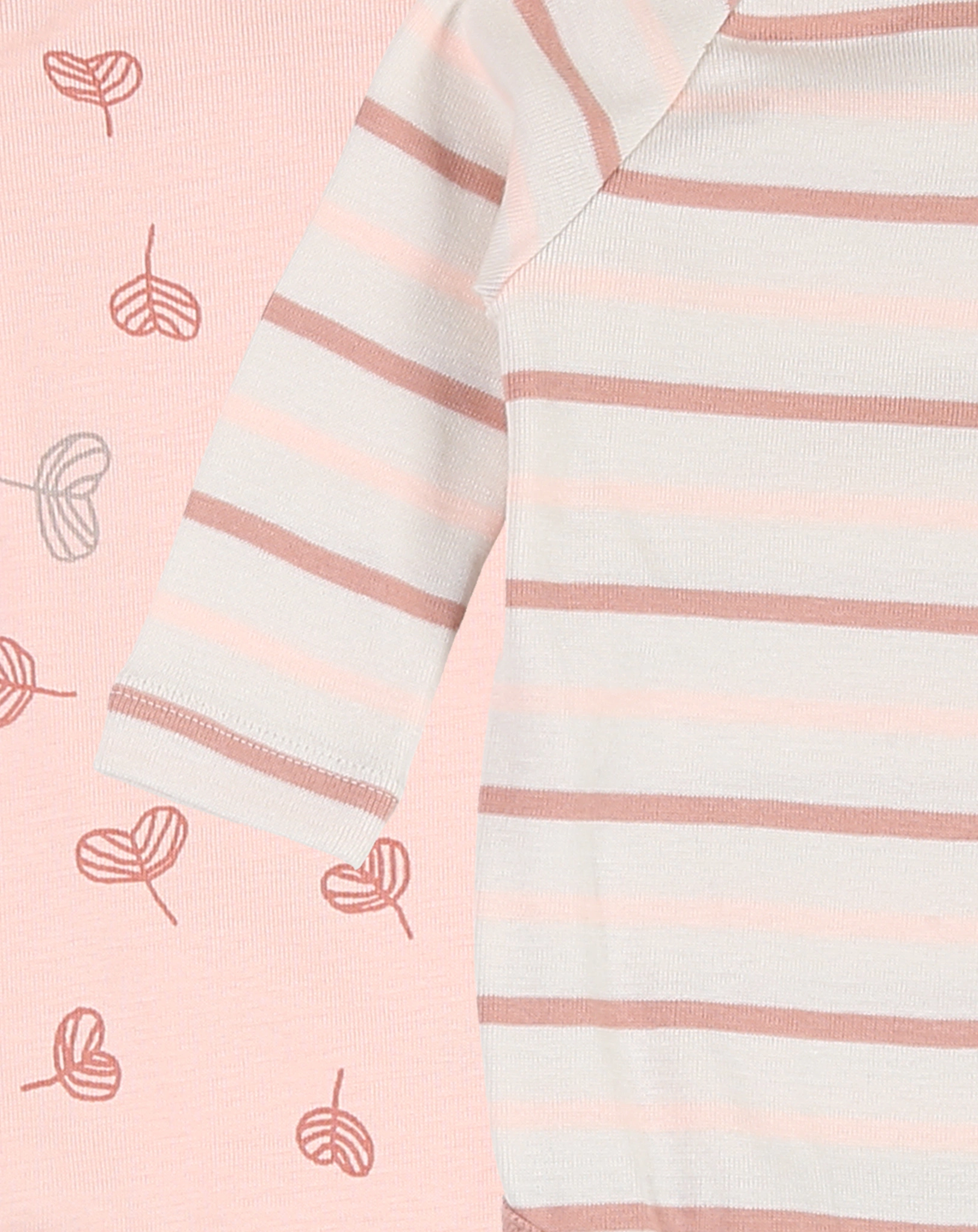 Langarm-Wickelbody SHEETS 2er-Pack in peach blush