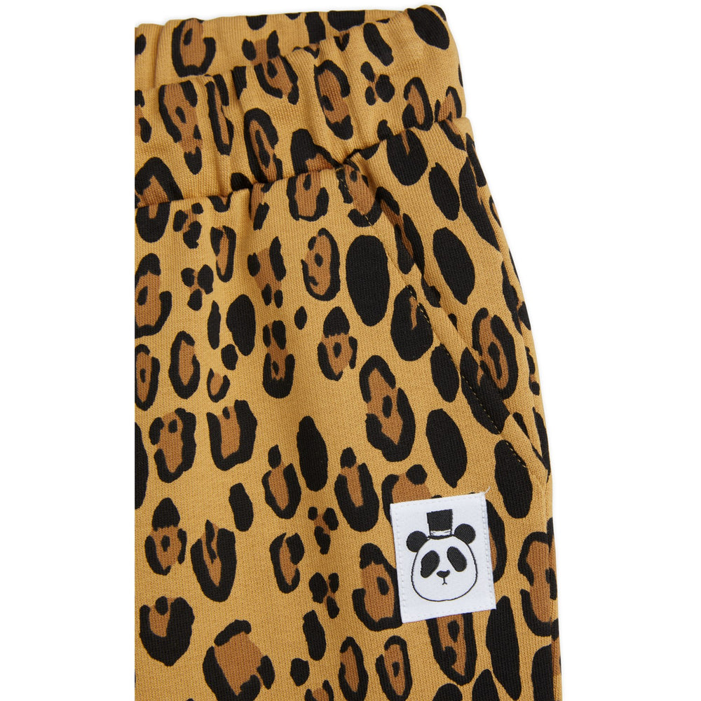 Køb Mini Rodini Beige Basic Leopard Sweatpants