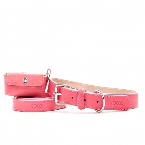 Conjunto de coleira rosa para cães Loyal Rocco