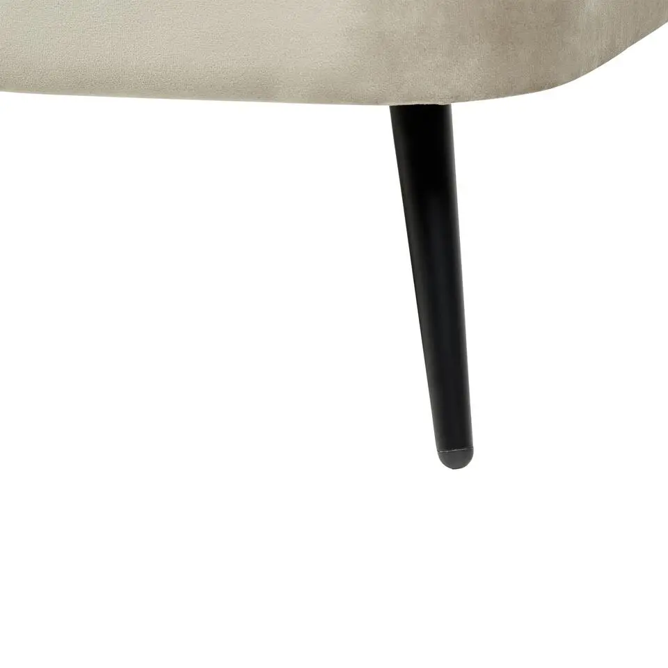 ALLIER - Chaise longue - Beige - Linkerzijde - Fluweel