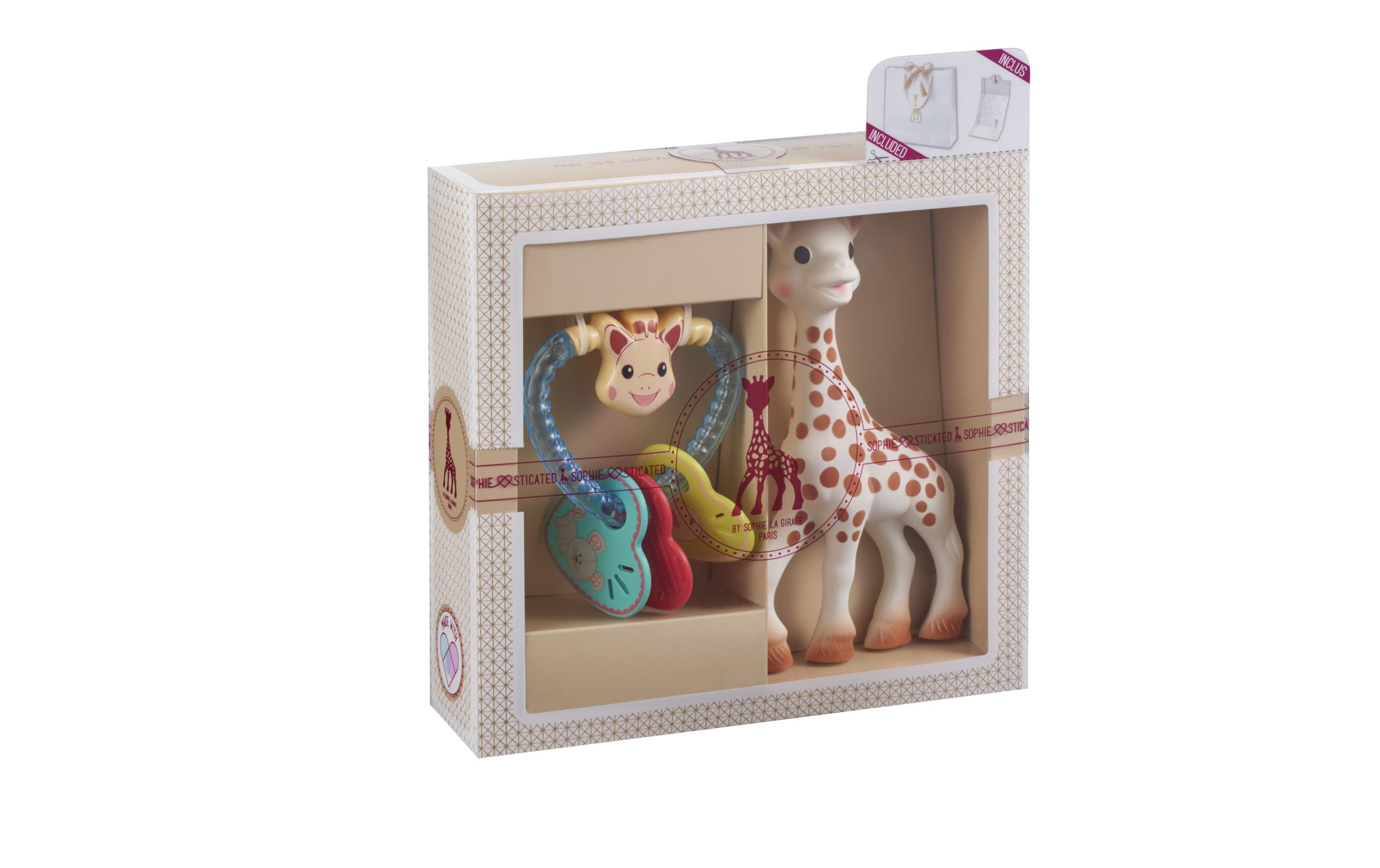 Geschenkset Spielfigur und BeissringEin klassisches Sophie Geschenkset