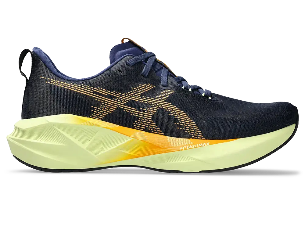 ASICS Novablast 5 Hardloopschoenen Donkerblauw/Oranje Heren
