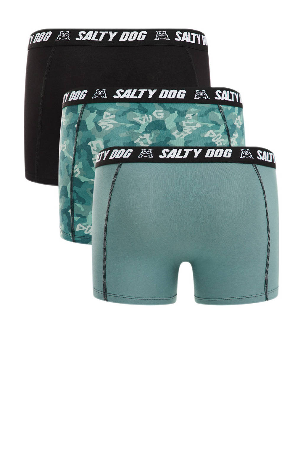 Fijne, leuke en goede kwaliteit onderbroeken.boxershort - set van 3 mintgroen/zwart