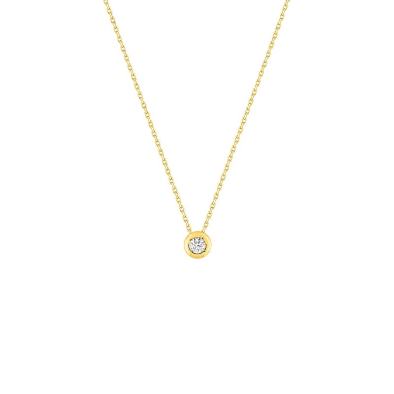 Collier Femme - Or 18 Carats - Diamant 0,08 Carats - Longueur : 42 cm