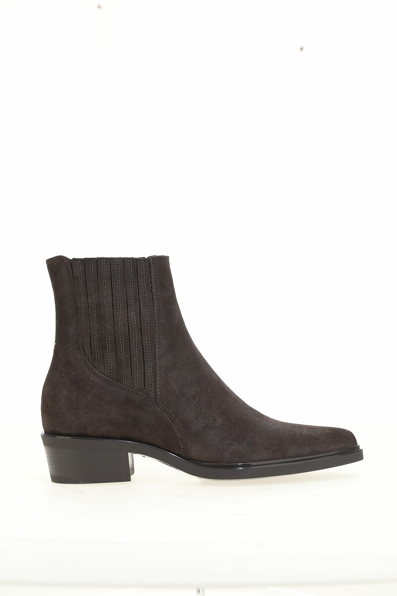 MJUS<br>Botas de camurça de cano médio com bico fino