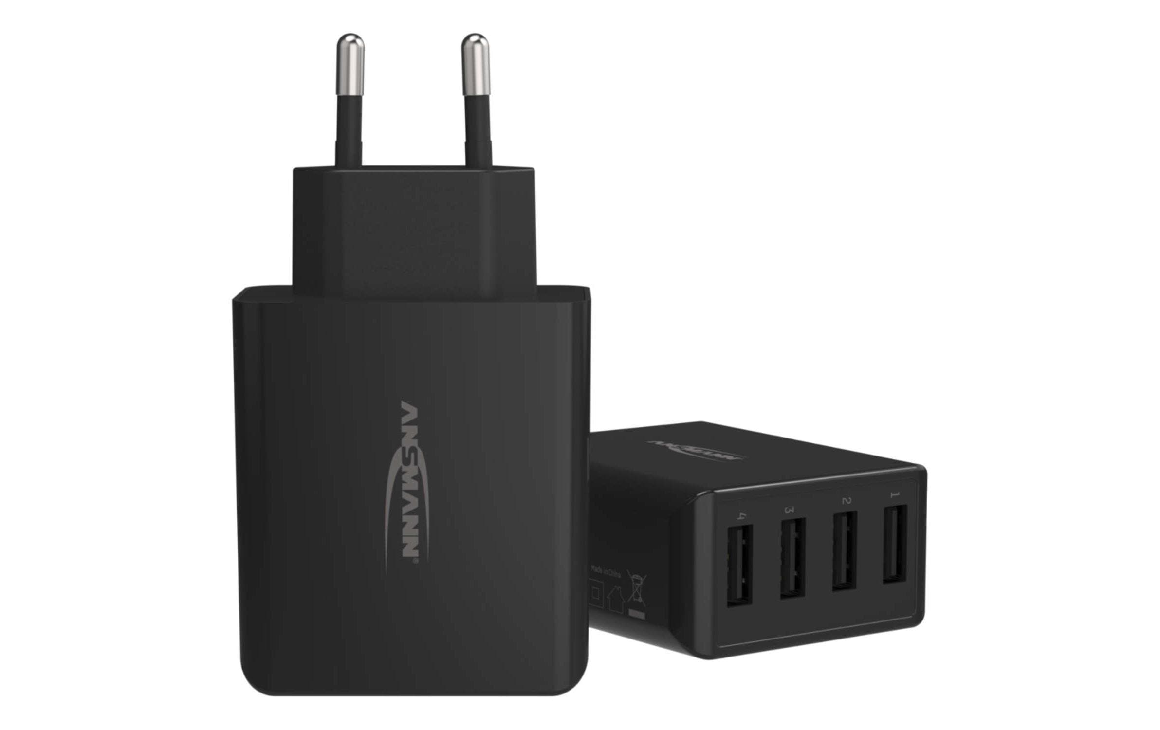 USB-Wandladegerät Home Charger HC430, 4x USB, 30 W, SchwarzLeistungsstarker Indoor USB-Ladeadapter