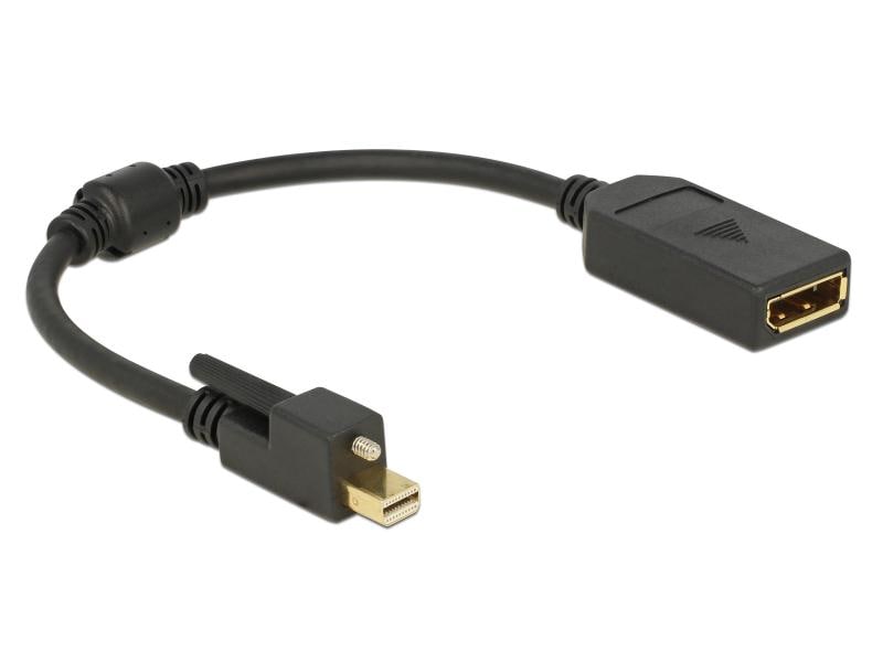 Delock Adapter Mini-Displayport - Displayport, 4K, verschra Adapterkabel zur Übertragung von Audio- und Videosignalen