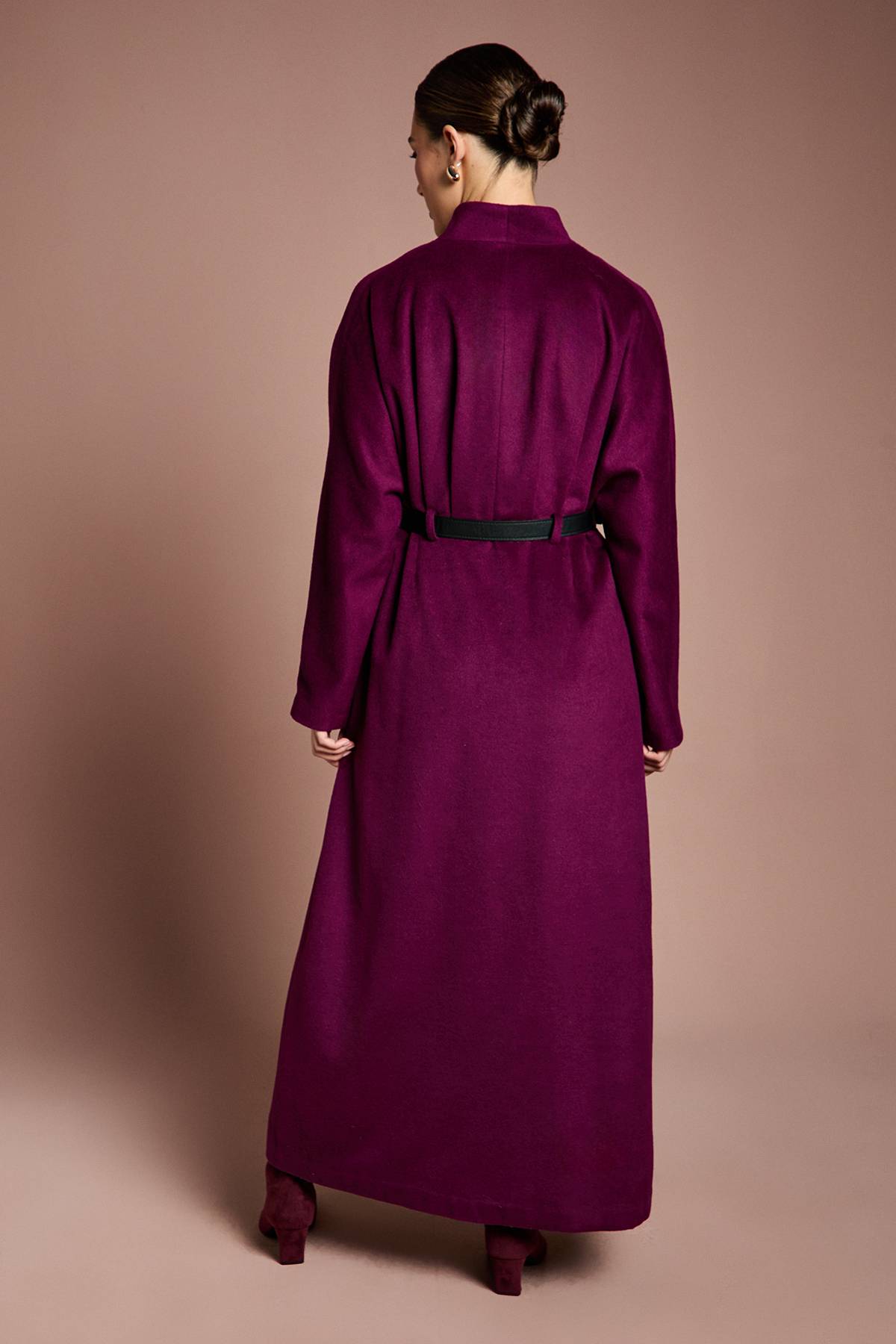 Coast Manteau Lisa Tan d'Occasion à Ceinture avec Détail Jupe